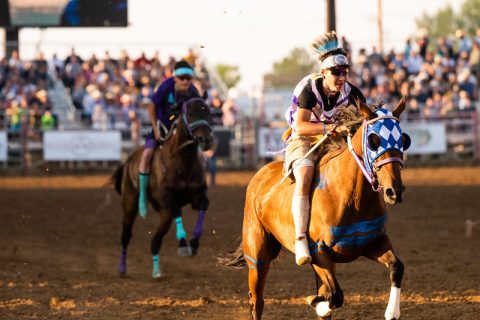 Indian Relay Races at the Sheridan WYO Rodeo