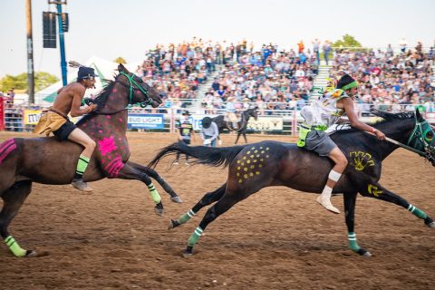 Indian Relay Races at the Sheridan WYO Rodeo