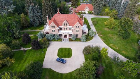 Overhead view of the Trail End State Historic Site