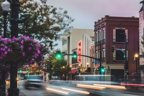 WYO Theater at dusk