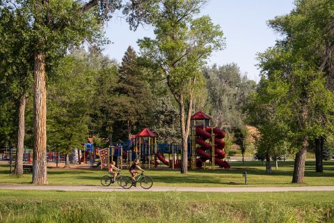 Kendrick Park playground in Sheridan, Wyoming