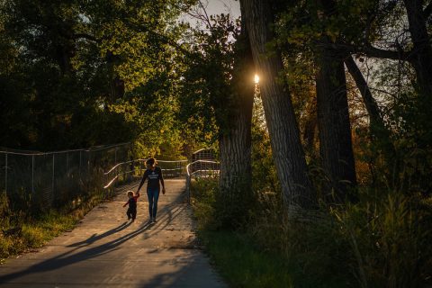 Sunset walk at Malcolm Wallop Park